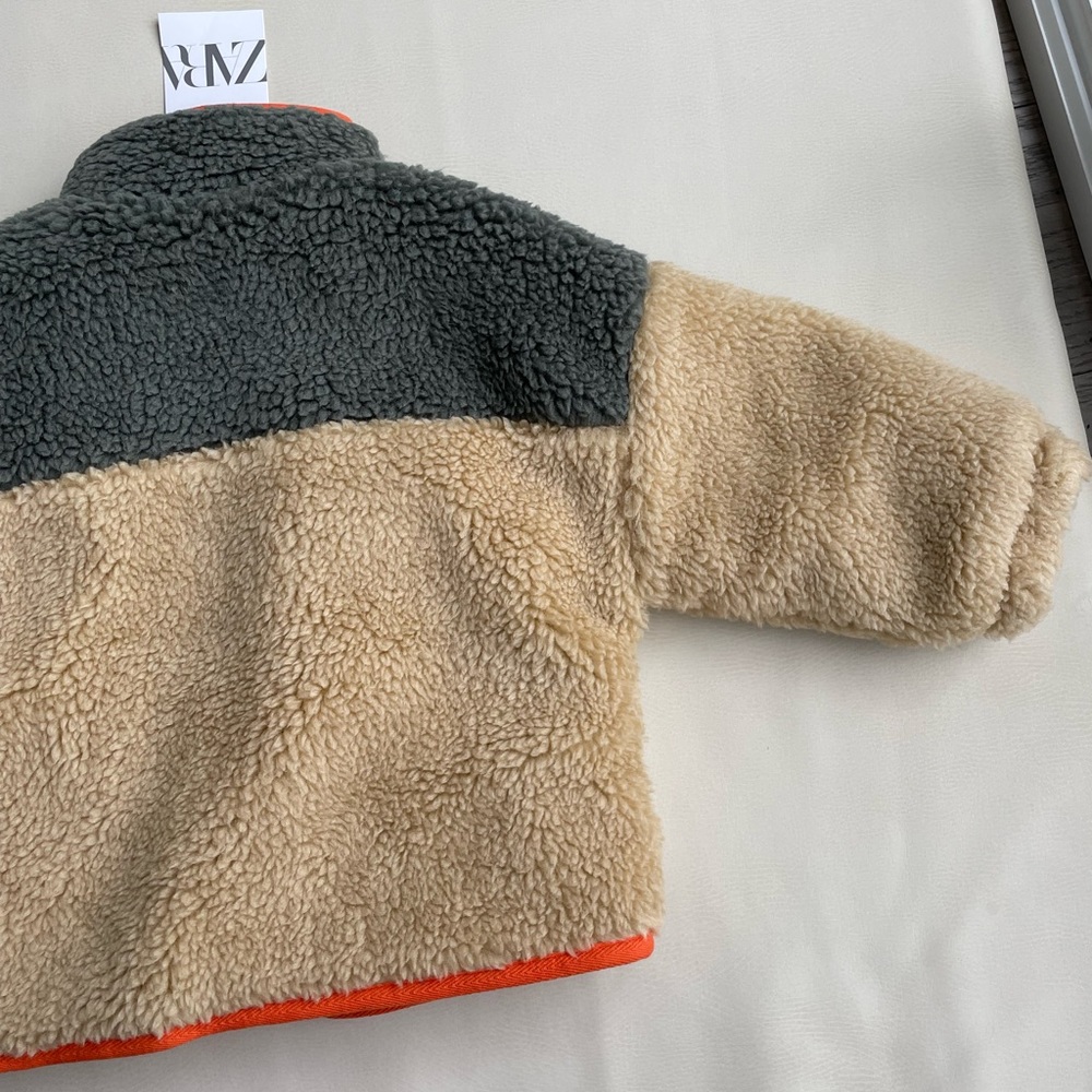 Zara Kids Faux Shearling Jacket 12-18 month and 18-24 months - Picture 14 of 16